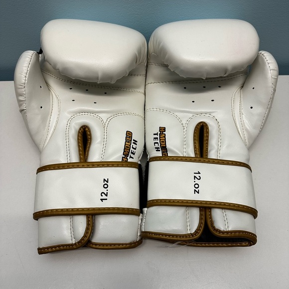 Hawk Hi Mould Tech B-92 12oz White And Gold Training Boxing Gloves Unisex Adult - Picture 2 of 3